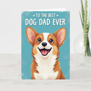 Carte de la Fête des Pères Joyeux Chien