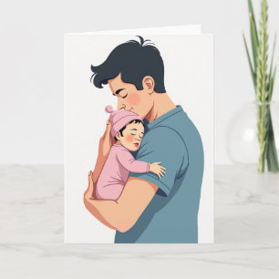 Carte de la Fête des Pères "Le Baiser le Plus Doux