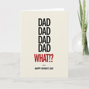 Carte de la Fête des Pères "Loving Dad" Typographi