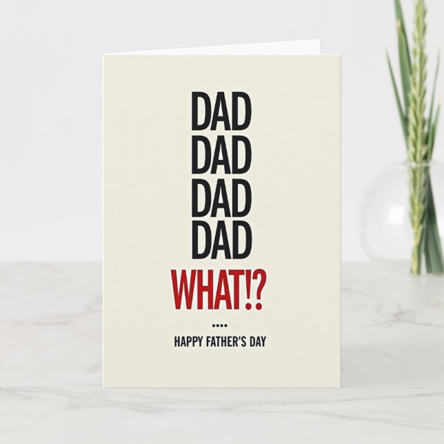 Carte de la Fête des Pères "Loving Dad" Typographi (Devant)