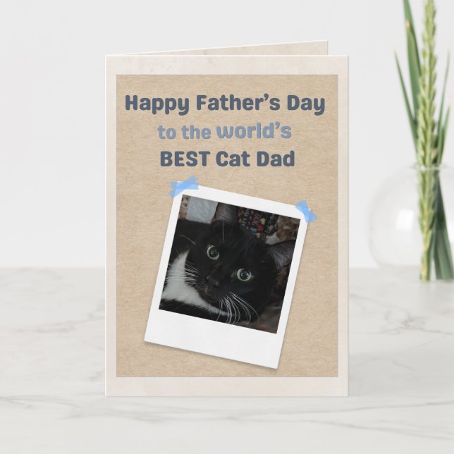 Carte de la Fête des Pères Meilleur Papa Chat du M (Devant)