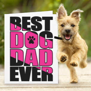 Carte de la fête des pères Meilleur Papa Chien Eve