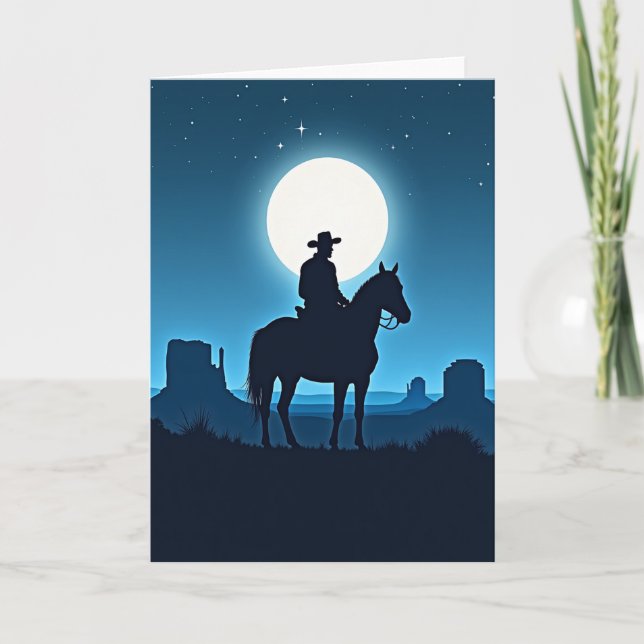 Carte de la Fête des Pères Moonlit Rider (Devant)