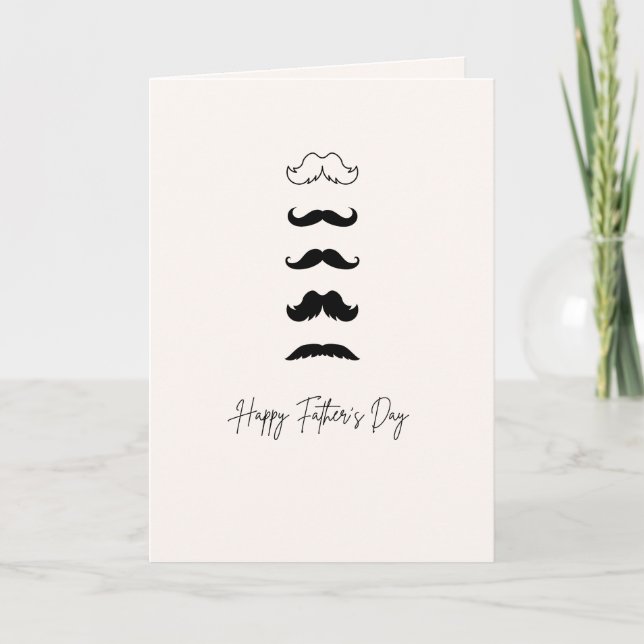 Carte de la Fête des Pères Moustaches Carte (Devant)