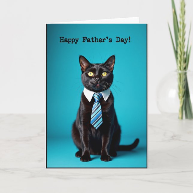 Carte de la Fête des Pères Natty Cat (Devant)