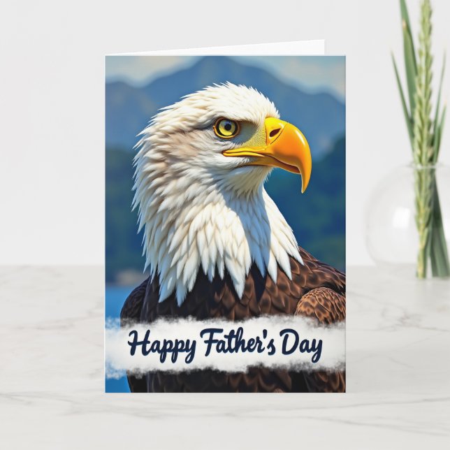 Carte de la Fête des Pères Portrait de Raptor (Devant)