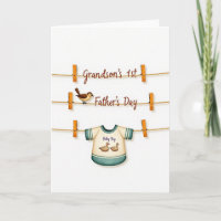 Carte de la fête des pères pour bébé garçon sur un
