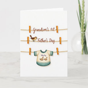 Carte de la fête des pères pour bébé garçon sur un