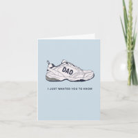 Carte de la fête des pères pour chaussures de papa
