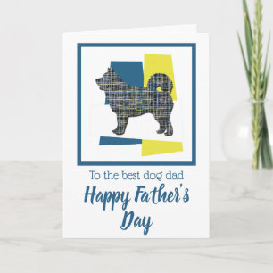 Carte de la fête des pères pour chien Husky tricol