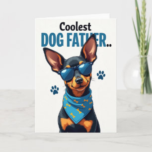 Carte de la Fête des Pères pour Chien Lunettes de