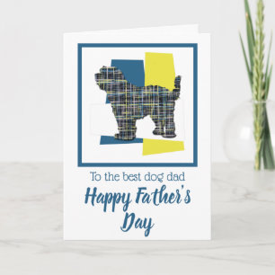 Carte de la fête des pères pour chien Terrier Tibé
