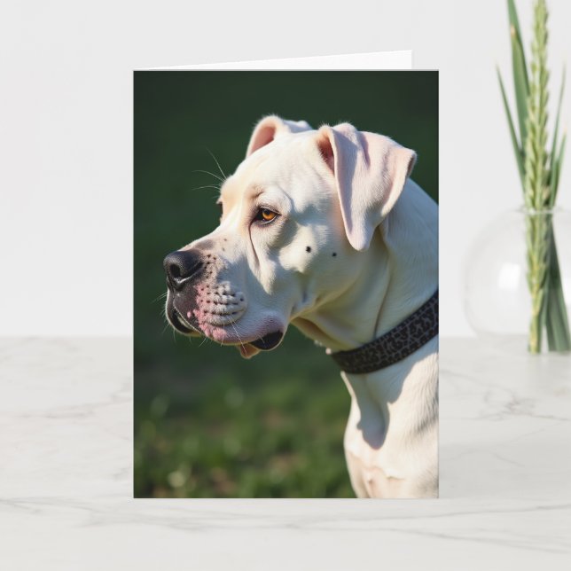 Carte de la Fête des Pères pour Chiens Crème (Devant)