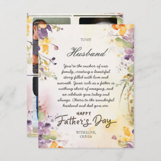 Carte de la Fête des Pères pour mari de la part de