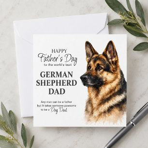 Carte de la fête des pères pour papa chien berger