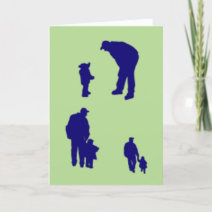 Carte de la fête des pères pour papa et enfant