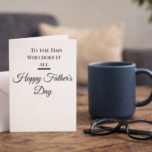 Carte de la Fête des Pères pour Papa Minimaliste É