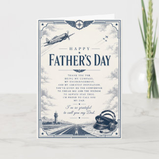 Carte de la Fête des Pères pour Papa Thème de l'Av