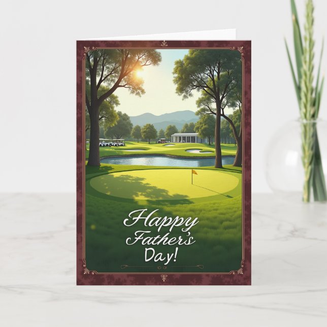 Carte de la Fête des Pères pour terrain de golf (Devant)