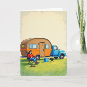 Carte de la Fête des Pères pour un Camping