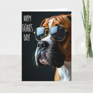 Carte de la Fête des Pères pour un chien bringé