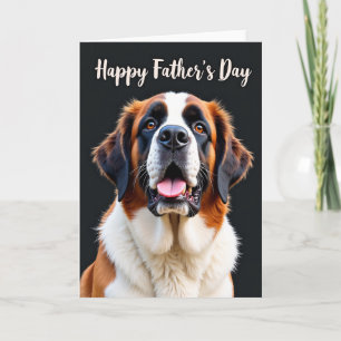 Carte de la fête des pères pour un chien gentil