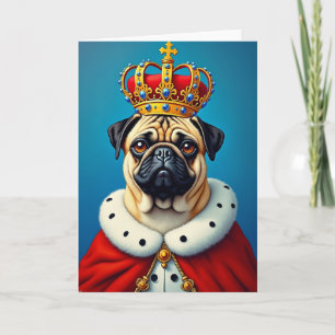 Carte de la Fête des Pères pour un chien royal