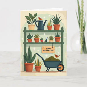 Carte de la Fête des Pères pour un Jardin Verdoyan
