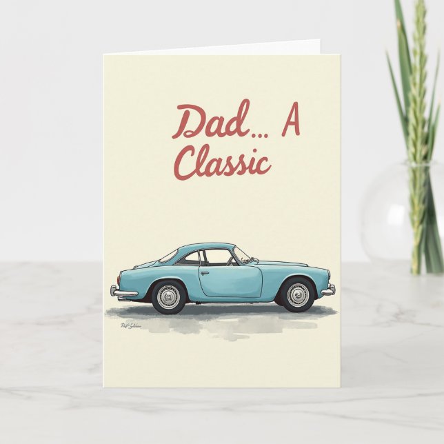 Carte de la Fête des Pères pour un papa classique  (Devant)