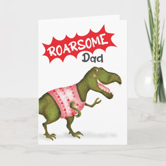 Carte de la fête des pères 'Roarsome Dad' avec un  (Devant)