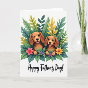 Carte de la Fête des Pères Russet Pups