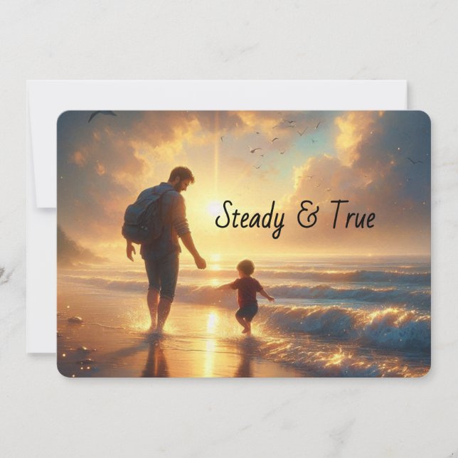 Carte de la Fête des Pères Steady & True (Devant)
