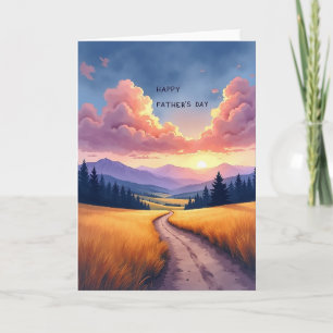 Carte de la Fête des Pères Sunset Fields