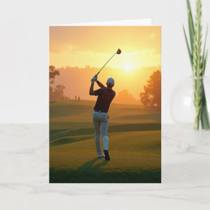 Carte de la Fête des Pères Sunset Golf