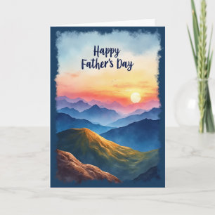 Carte de la Fête des Pères Sunset Mountain