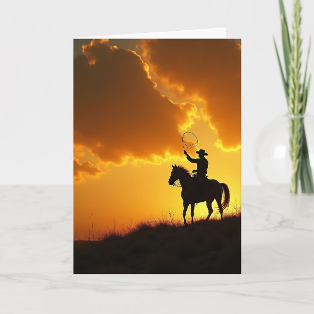Carte de la Fête des Pères Sunset Rider (Devant)