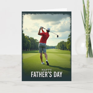 Carte de la Fête des Pères sur le swing de golf