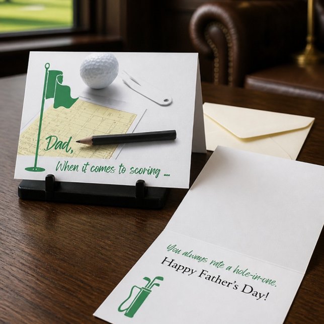 Carte de la fête des Pères sur le thème du golf 13 (Créateur téléchargé)