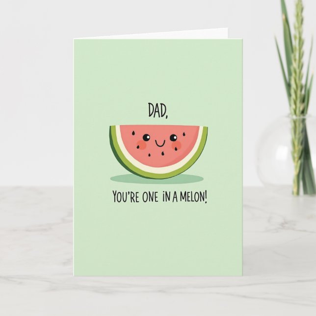 Carte de la Fête des Pères sur le thème du melon (Devant)