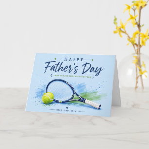 Carte de la Fête des Pères Tennis pour Papa Aquare
