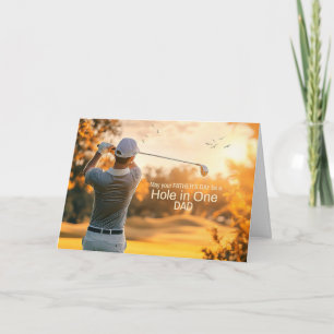 Carte de la fête des pères thème golf et sport