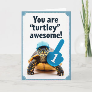 Carte de la Fête des Pères Tortue Incroyable