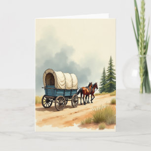 Carte de la Fête des Pères Wagon Sarcelle