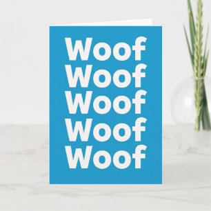 Carte de la Fête des Pères Woof Typography