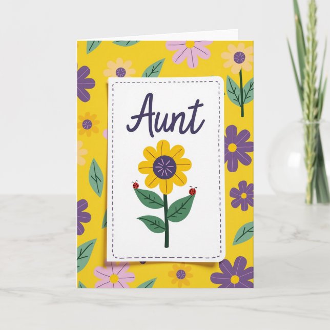 Carte de la Fête des Tantes Adorables (Devant)