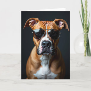 Carte de la Fête du Papa Chien Élégant