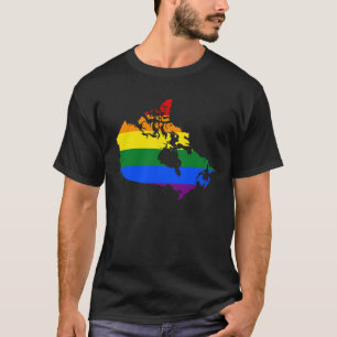 Carte de la fierté canadienne LGBT T-Shirt