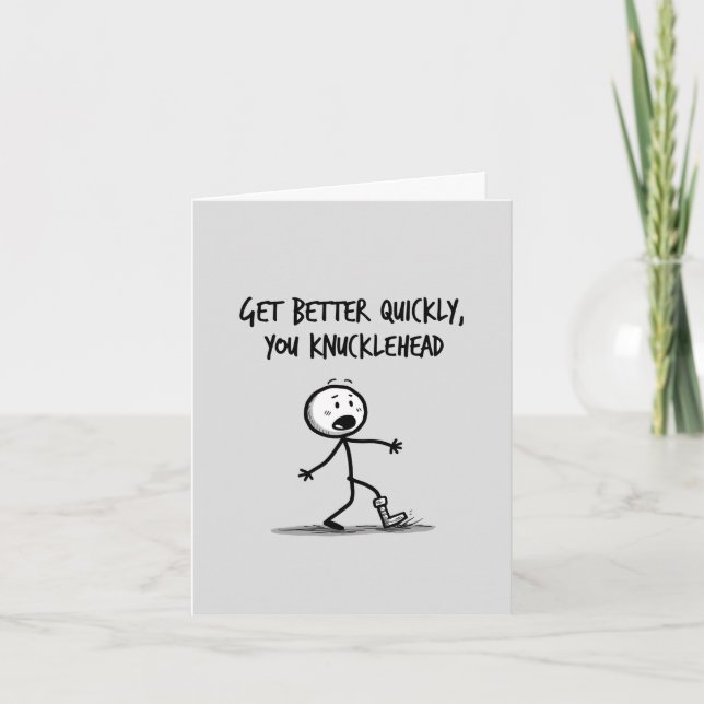 Carte de la Figure Stick Arm Broken Funny (Devant)
