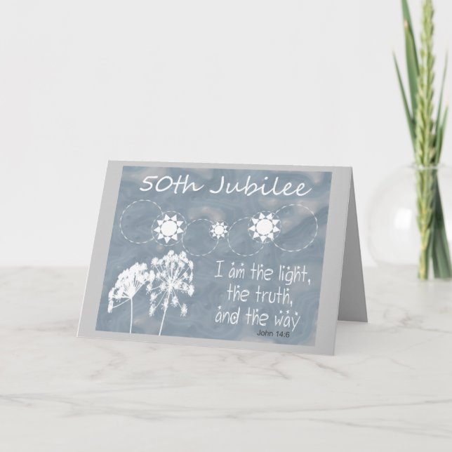 Carte de la fille catholique "Jubilé d'or" (Devant)