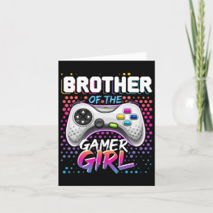Carte De La Fille Gamer Vidéo De Jeu D'anniversaire Gif
